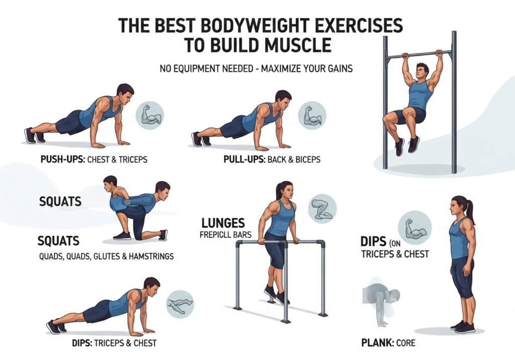 The Best Bodyweight Exercises to Build Muscle